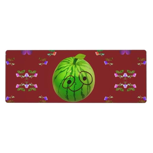 Tapis de souris de bureau grand format motif pastèque 80x30 cm