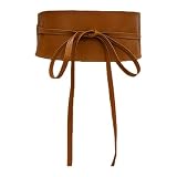 TENGWA Cinturón de Mujer Obi Banda de Cintura Ancha Cuero Sintético para Vestido Talla Boho