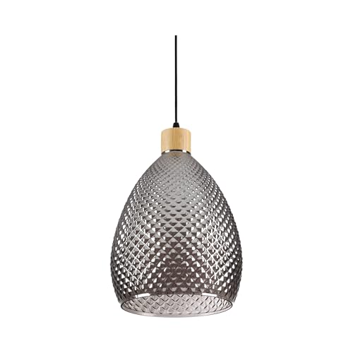 Image of Ideal Lux Bergen-1 - Indoor Dome Ceiling Pendant Lamp 1 Light Grey, E27