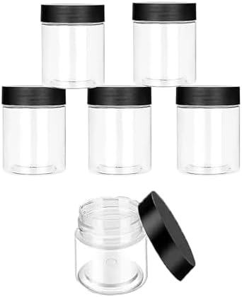 6 Pack Plastic Jars with Lids, Wide-Mouth Refillable Leakproof Containers for Kitchen Organization, Ideal for Storing Dry Food, Spices, Candy, and More, Reusable & Convenient image 4