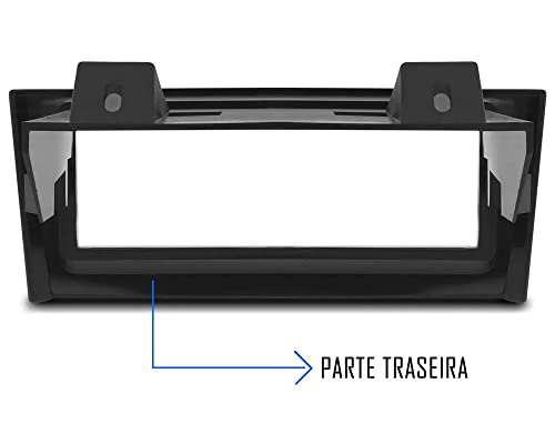 Moldura De Painel 1 Din Punto/Linea 2007 2008 2009 2010 2011 2012 - Para CD DVD MP3 (PRATA)
