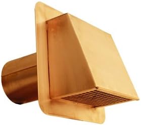 4" Hooded Copper Dryer Vent without Damper