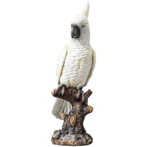Muteitt Statue De Perroquet en Résine, Ornements pour Décorations De Table De Bureau, Fausse Figurine De Perroquet, Sculpture, Ornement De Bureau, Statue...