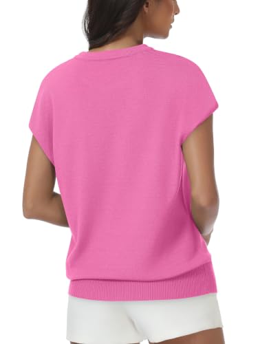 Image of Womens Tops Summer Sweaters Short Sleeve Shirts Dressy Casual Basic Casual Cap Sleeve Tops Beach Vacation Clothes