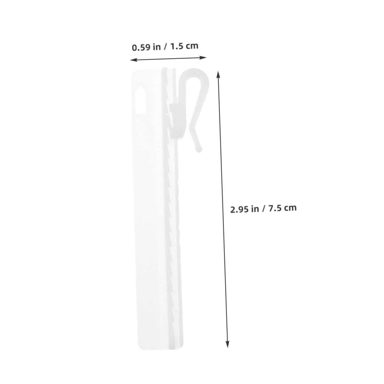 Cabilock 25pcs Curtain Hooks Clips Plastic Drapery Pin Hooks for Curtain Rods Tracks Flexible Easy Clip Design for High Windows