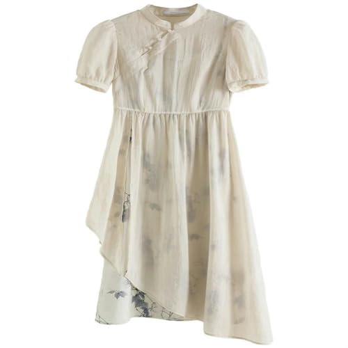 Costume deux pièces respirant style chinois avec robe à bretelles et chemisier anti-UV léger
