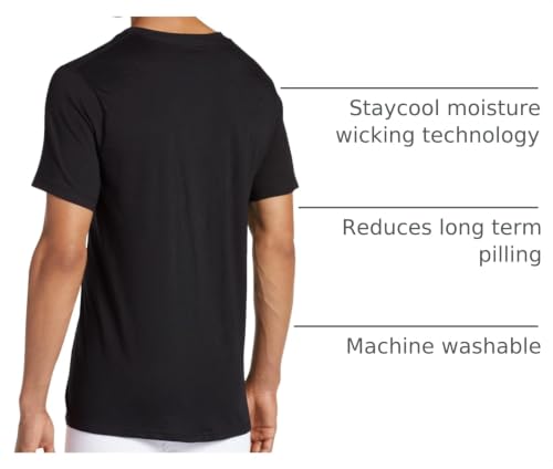 Image of Jockey Classic V-Neck Undershirt- 3 Pack - 100% Cotton T-Shirts for Men
