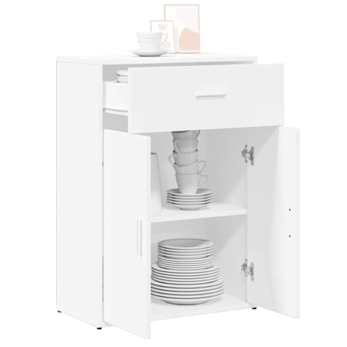 Cómoda de madera blanca con almacenamiento inteligente para salones 5