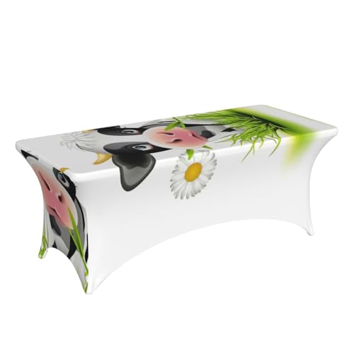 Nappe de table extensible motif vache élasthanne 1m80 lavable - 4