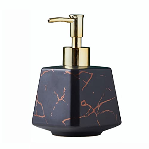 Dispensador de jabón de 348.7 g, dispensador de jabón con textura de mármol, dispensador de jabón para cocina y baño, dispensador de loción de cerámica premium (color: paquete de 3 (negro, verde y