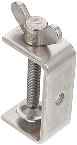 Homoyoyo Tiger Clip c Clip Stainless Tiger Clamp Mini Desk Clamps with Stable Wide Jaw Camera Mounts & Clamps Wood Bar Clamp Woodworking Hoops Vise Universal Stainless Steel Ratchet