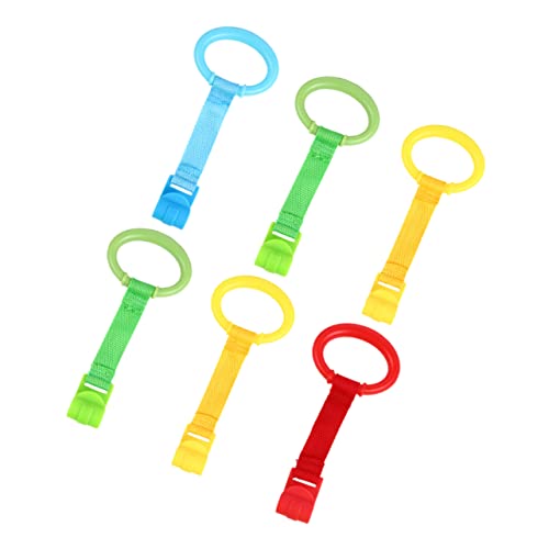 SEWOART Infant Learning Pull Rings Set Crib Hanging Toys for Standing Walking Help