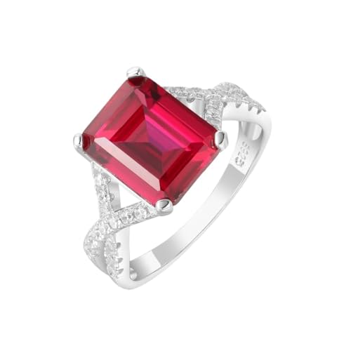 Bague fiançailles rubis rouge élégante pour soirées et mariages