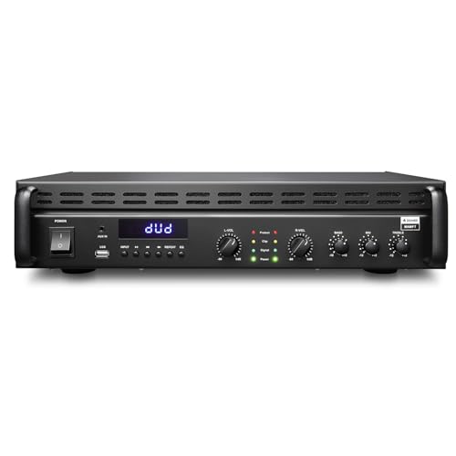 Donner Power Amplifier, 2 Channel Audio Amplifier with Bluetooth 5.3, EQ Controls, 100W RMS and 225W @4Ω Bridgeable, Versatile Inputs, for Home Party, Live Sound, DJs and Garage, MAMP7