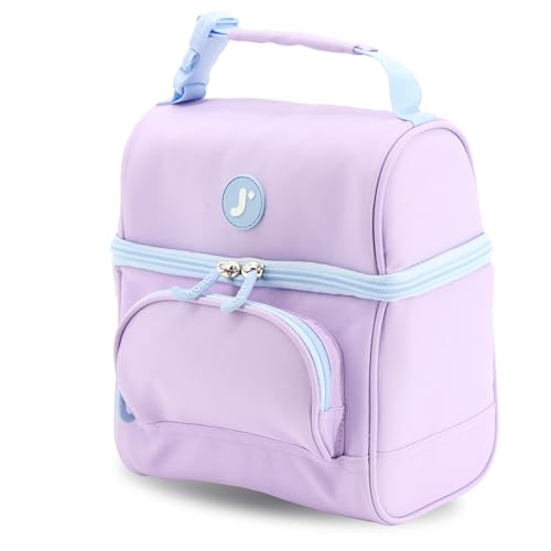 Image of J World Corey Kids Lunch Bag. Insulated Lunch-Box for Boys Girls, Purple