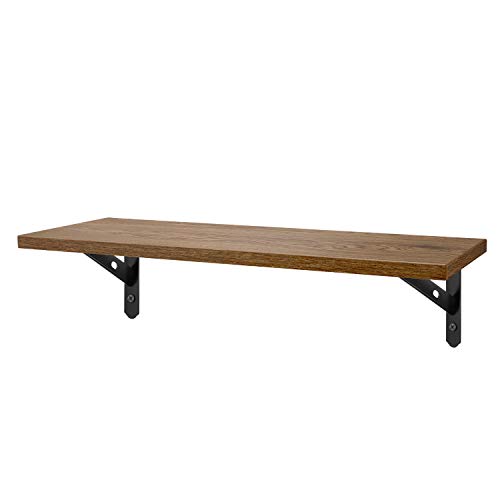 Magicfly Estantes de Pared de Madera, Estantería Flotante para Pared, para Dormitorio, Cocina, Baño, Salón, Capacidad de 22 kg, 41 x 15 x 1,2 cm