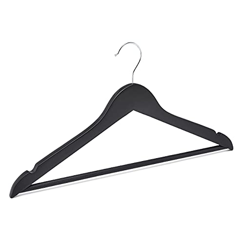 Amazon Basics Wood Suit Clothes Hangers - Black, 20-Pack #TOP2