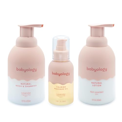 Image of Babyology BUNDLE - 100% Edible Ingredients - Baby Wash & Shampoo + Lotion + Oil - Perfect Baby Daily Routine