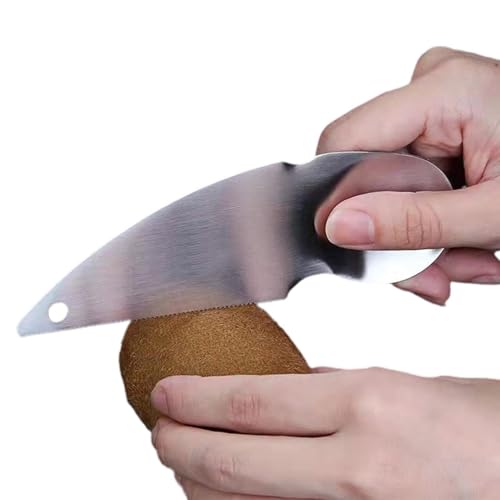 Cuillère de kiwi | Cuillère à excavation kiwi en acier inoxydable 2 en 1 - Cuillère à éplucher l'avocat, coupe fruits et légumes, polyvalente pour ustensiles de cuisine ménagers