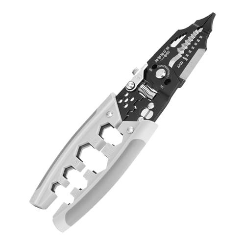 Alicates pelacables para cables - Herramienta de corte de cables 28 en 1 | Alicates pelacables eléctricos para bricolaje | para cortar pelado pelado crimpado abrazaderas tijeras tijeras bobinado