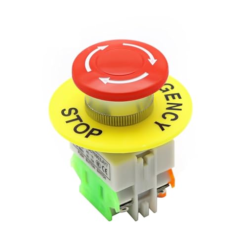 Bouton d'arrêt d'urgence 10A pour sécuriser un monte-charge et stopper les pannes électriques