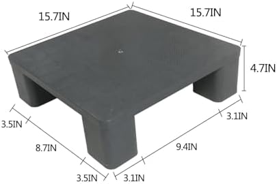 Modular Plastic Storage Pallet Set - Easy Clean 3-Pack for Basement, Shed & Industrial Use - Red, 15.7"x15.7"x4.7" - Ideal for Organized Indoor & Outdoor Storage