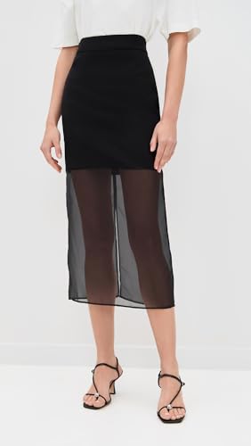 Pixie Market Women's Skirt with Mesh Sheer Bottoms2