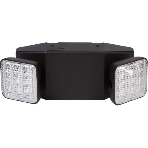 Image of Morris Products Square Head Micro LED Emergency Light - Black, High Output, Remote Capable - 76 Lumens - Energy Saving Emergency Lighting Unit - Compact Design, 5-Pack