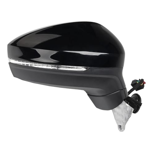 Left/Right Car 6/9Pin Side Mirror Assembly Compatible With VW Tiguan 2016 2017 2018 Auto Electric Adjustment Power Heated Fold Turn Signal(13 Pin Right A)