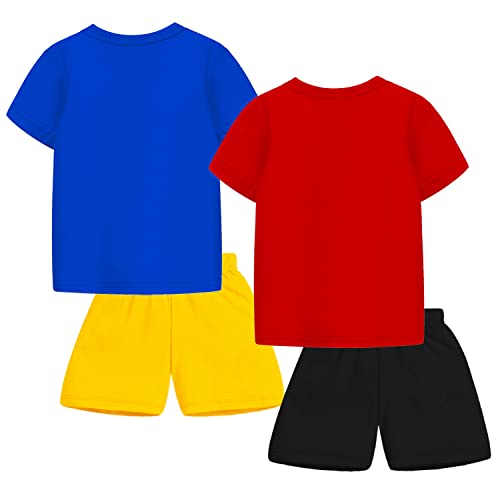 Image of Trampoline Boys Regular Fit T-Shirt and Shorts Set -Pack of 2