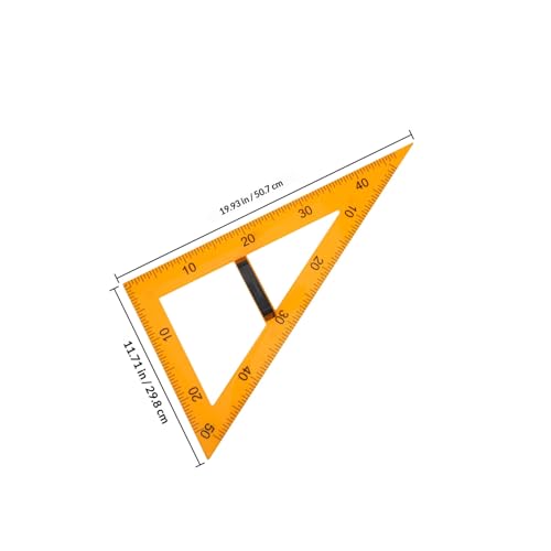Regla triangular magnética de plástico resistente con ángulos de 45 y 60 grados 3