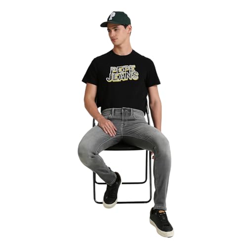 Image of Pepe Jeans Men's Regular Fit Jeans | Mid Rise | Chinox | Jeans for Man