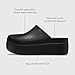 Crocs, Womens, Dylan Platform Clog, Mule Platform Shoes, Black, 10, M
