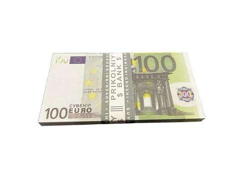Genérico Copie Billetes Falsos de 100 Euros, Billetes de Moneda de Juguete para Entretenimiento, películas, Juegos, Pistolas de Dinero y Decoraciones para Fiestas