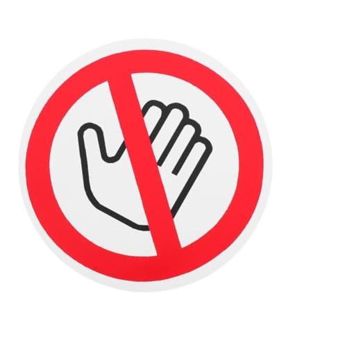 YARNOW 6 Autocolantes adesivos de aviso segurança sinal de não tocar alta visibilidade uso múltiplo para brinquedos e máquinas aplicação