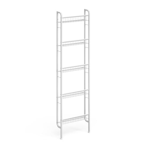 Vicco Escalera estantería Klivo, Blanco, 44.5 x 160 cm con 5 estantes