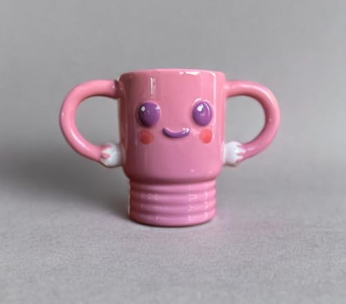 Uterus Mug - Funny Adult Humor, Double-Sided, double fallopian tubes handle Ceramic Cup for Mothers, Girl Gifts, OBGYN, Nurse, Midwives Novelty Mug for Women & Men, Unique 14 oz Coffee Cup