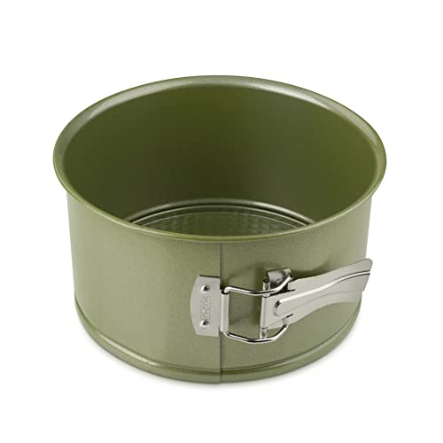 Zenker 7458 Molde de panettone con bisagras, molde verde sostenible antiadherente, ILAG, cera de carnauba, 18 cm