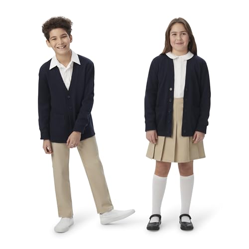 French Toast boys Anti-pill V-neck (Standard & Husky) School Uniform Cardigan Sweater, Burgundy, 6 7 US