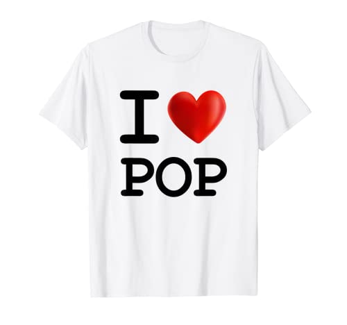 Camiseta I Love POP Music Heart Camiseta
