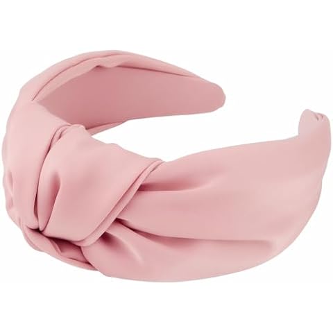 JOYRUBY Light Pink Satin Knot Headband Cover