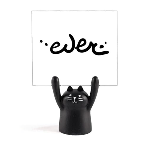 Support pour mémo chat noir Ever le cadeau de bureau drôle