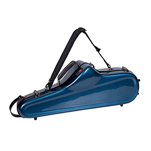 Crossrock CRF1000TSBL Tenor Saxophone Case-Fiberglass Hardshell with Backpack Straps in Blue by Crossrock - Image 2