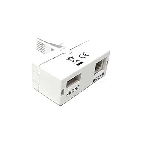 Maincore BT Plug to BT/ADSL Socket Micro-Filter MicroFilter UK Broadband Phone Modem Splitter Cable Adapter/Converter for BT/SKY/TALK TALK/Telephone Cover