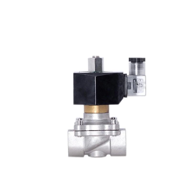 Électrovanne inox 1" 24VDC normalement ouverte pour eau et gaz