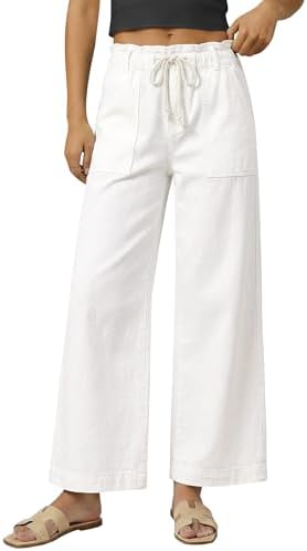 luvamia Wide Leg Jeans for Women Trendy High Waisted Elastic Wais...