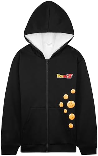 Moletom com capuz Dragon Ball Sherpa Boys com zíper