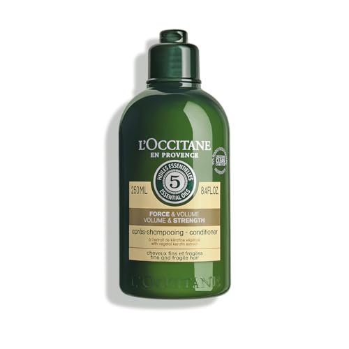 L'OCCITANE - Acondicionador Fuerza y volumen - 250 ml - Cabello fino y frágil - Fabricado en Francia