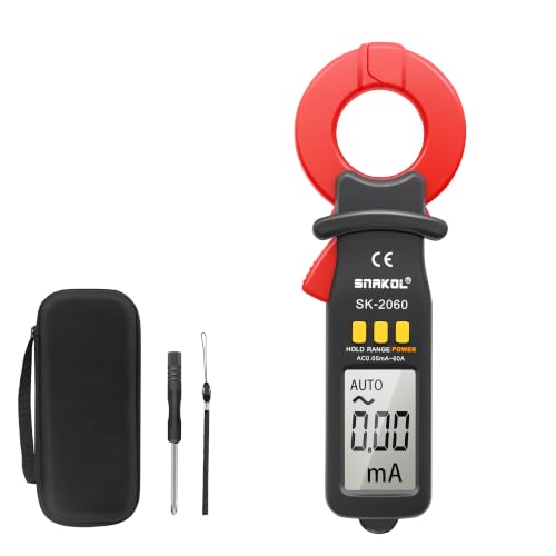 Image of Digital AC Leakage Low Current Clamp Meter 0.01mA Resolution ACA MAX 60A 1999 Counts Auto Range Data Hold Ammeter Clampmeter Amperimetro Amperemetre Professional Micro Current Tester