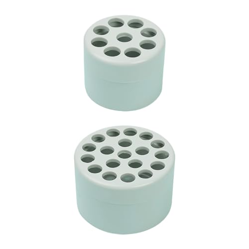 DAZZLUXE Lot de 2 étagères à tiges en spirale pour arrangement floral en plastique - Étagère à tige en spirale - Convient pour la maison, l'école, le bureau (vert clair, S + L)
